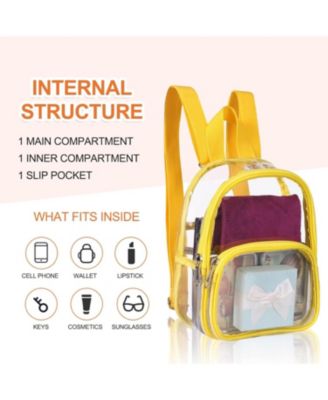 Clear Mini Backpack Stadium Approved for Little Boys & Girls, Transparent Backpack for Concert, Festival, Sport Events