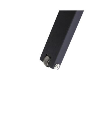 Marlin Patio Chaise Lounge Chair With Armrests in Black Aluminum Frame