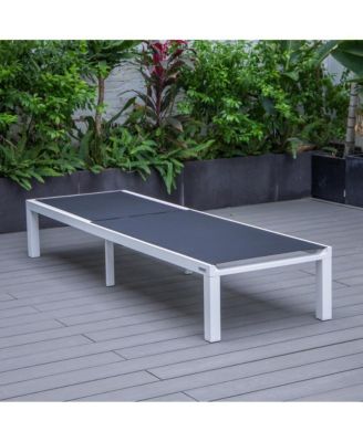 Marlin Patio Chaise Lounge Chair With White Aluminum Frame