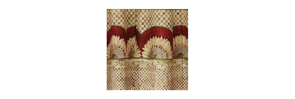 GoodGram Sunflower Complete 5 Piece Cottage Kitchen Curtain Set