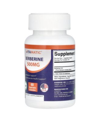 Berberine  500 mg  -  60 Vegetable Capsules