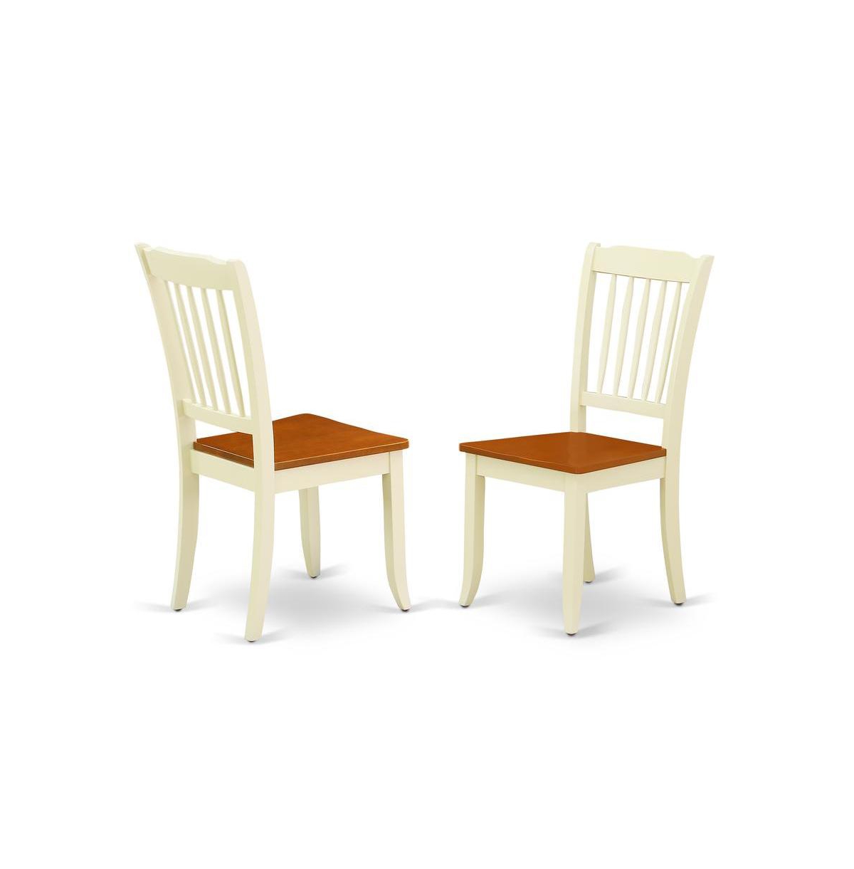 East West Furniture Dining Room Set Buttermilk & Cherry