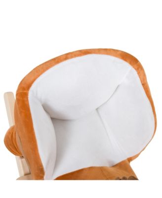 Baby Rocking Horse, Plush Animal Rocker w/ Realistic Sound, Pedals