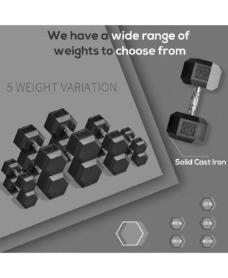 50bs/Single Set of 2 Dumbbell Weights for Home Gym Cardio Exercise