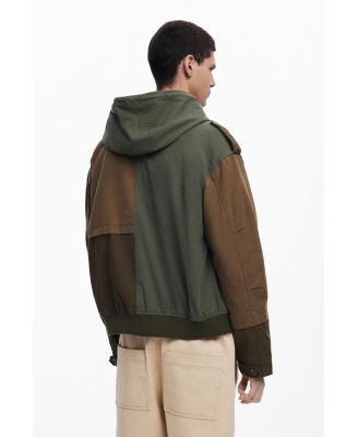 Men's Hooded jacket with patches