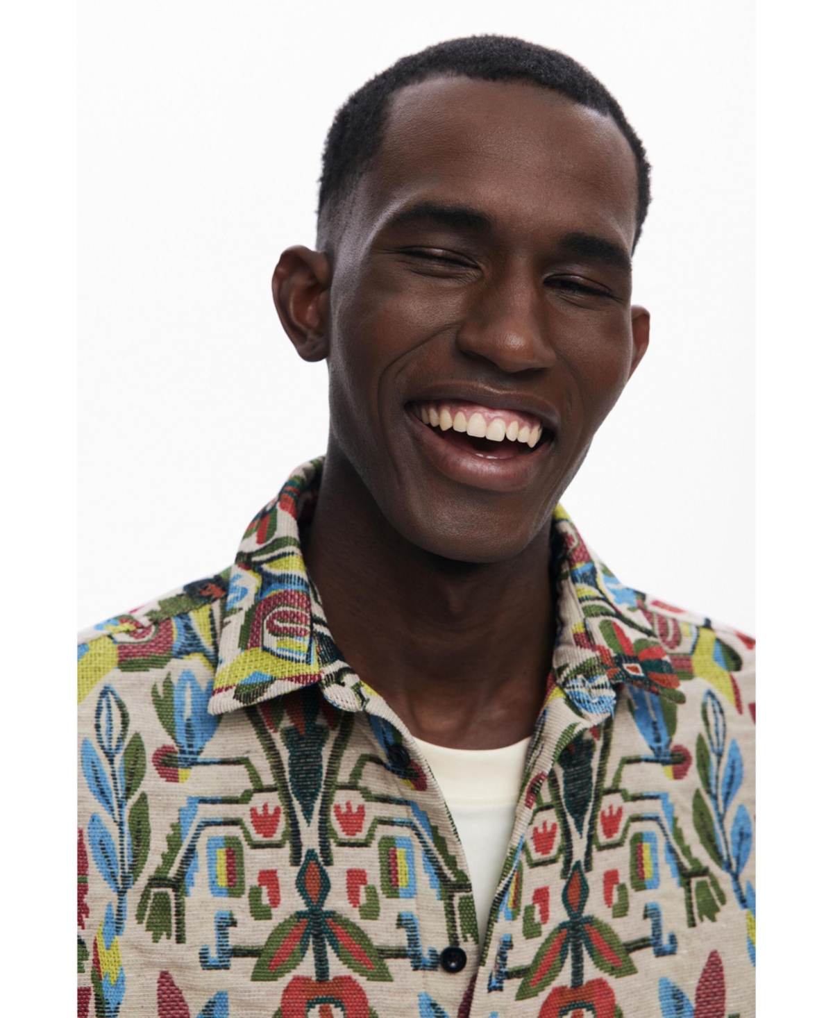 Desigual Men's Ethnic Long-sleeve Shirt In Multi