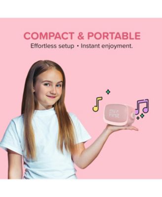 Voice 2 - Kids Mini Karaoke Machine with Wireless Microphone and Ai Voice Changer for Kids, Portable Bluetooth Speaker, Christmas Toys Gifts for Girls and Boy 3-12 Years Old (Pink)