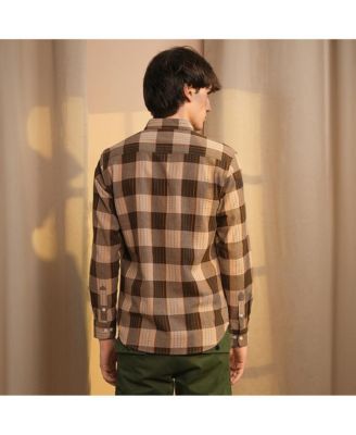 Men's Chocolate Brown Chalk-Buffalo Check Shirt