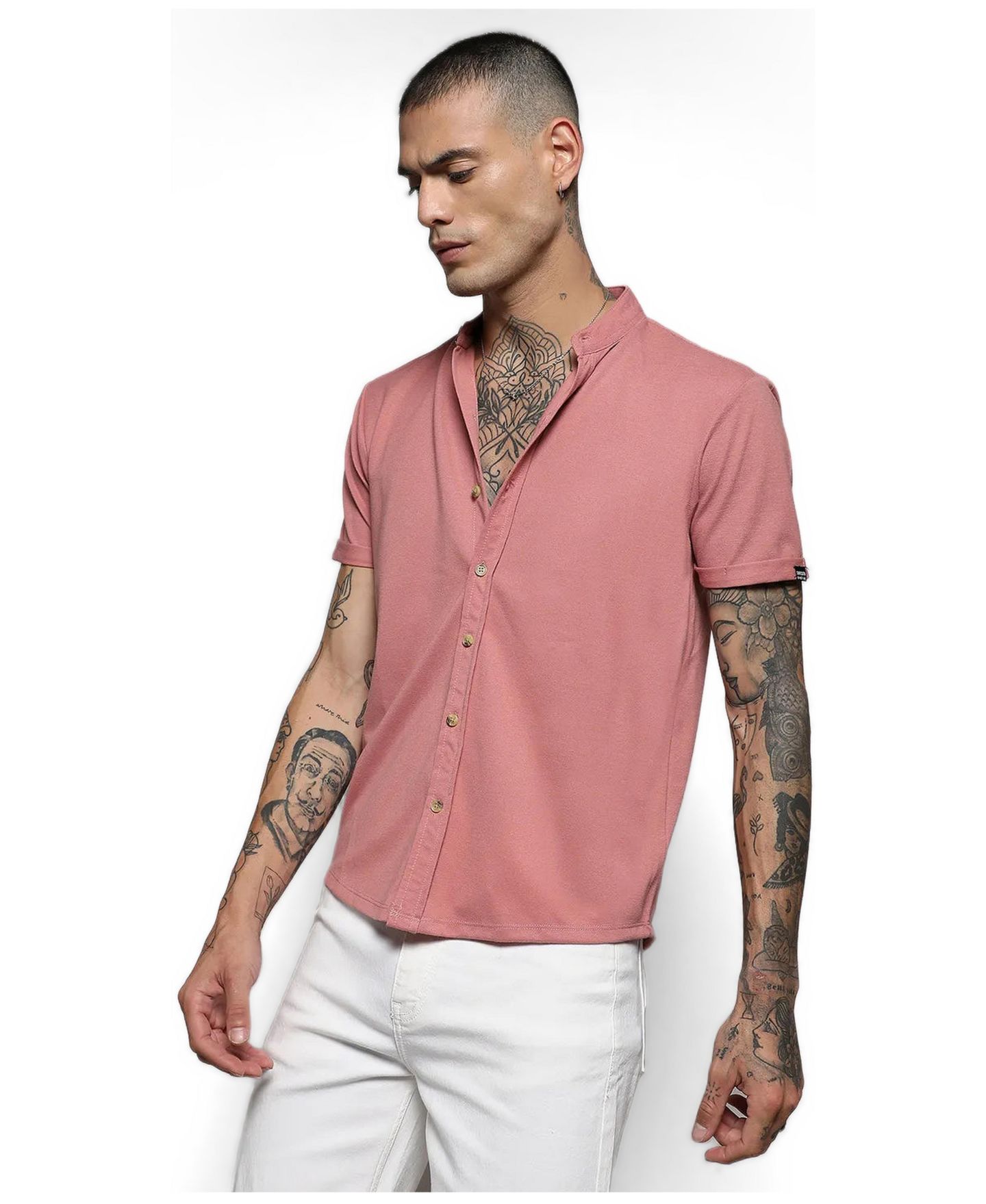 Мужская рубашка Cahoot Campus Sutra Salmon Pink Basic, цвет: Розовый — фото 2