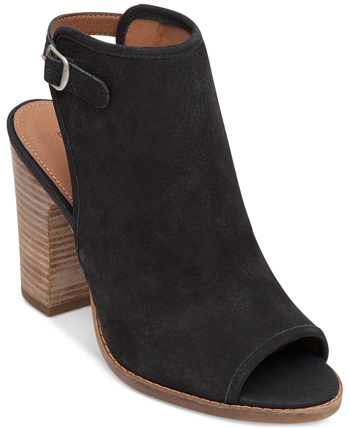 Lucky brand sale open toe booties