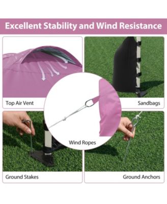 10 X 10 FT Pop up Canopy Tent with 1 Sidewall Wheeled Bag 8 Stakes & 4 Wind Ropes