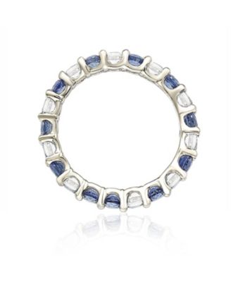Suzy Levian Sapphire & Created Sapphire Alternating Eternity Band Ring