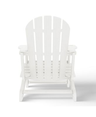 Outdoor Patio HDPE Plastic Adirondack Chair with Cup Holder