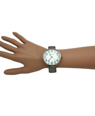 Metallic Super Large Face Stretch Strap Watch