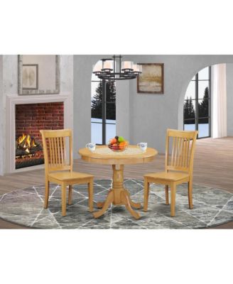 Dining Table And 2 Wood Dining Chairs Dining Room Set