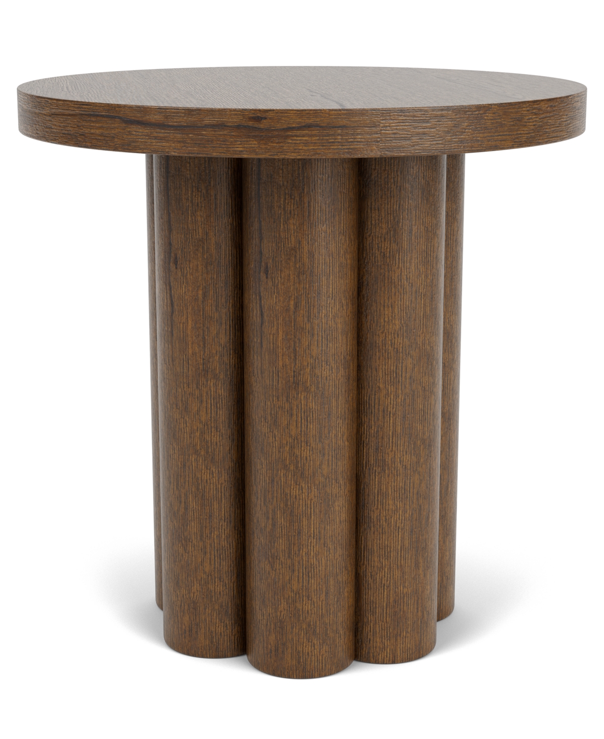 Macy's Santa Cruz 24" Wood Bunching End Table In Brown