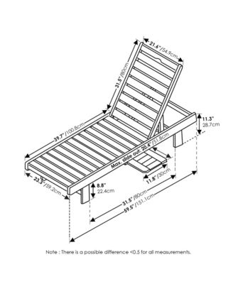 Outdoor Wood Sun Lounger with Adjustable Backrest and Tray, Natural Finish