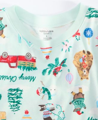 Kids 5-14 Winter Holiday Snug-Fit Pajama Set, Macy's Exclusive