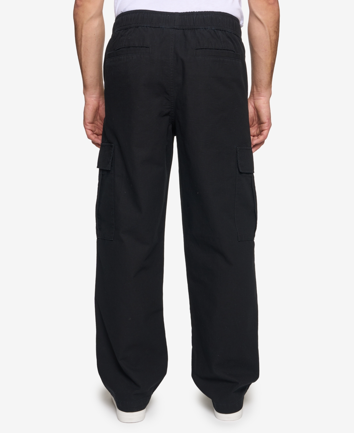 Lazer Men's Loose Fit Cargo Pants In Black
