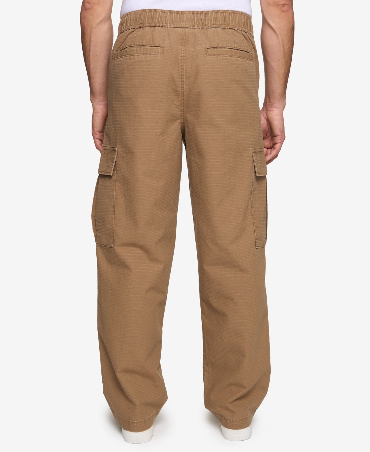 Lazer Men's Loose Fit Cargo Pants In Brown