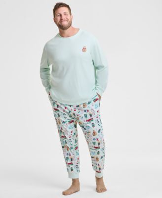 Holiday Lane - Men's Big & Tall Winter Holiday Cotton Pajama Set