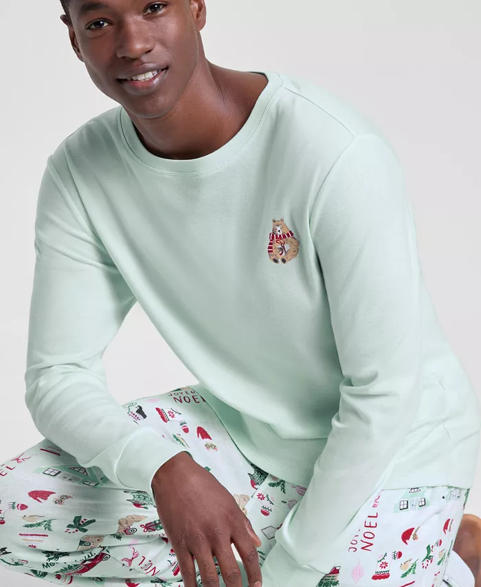 Men's Winter Holiday Cotton Pajama Set - thumbnail 2