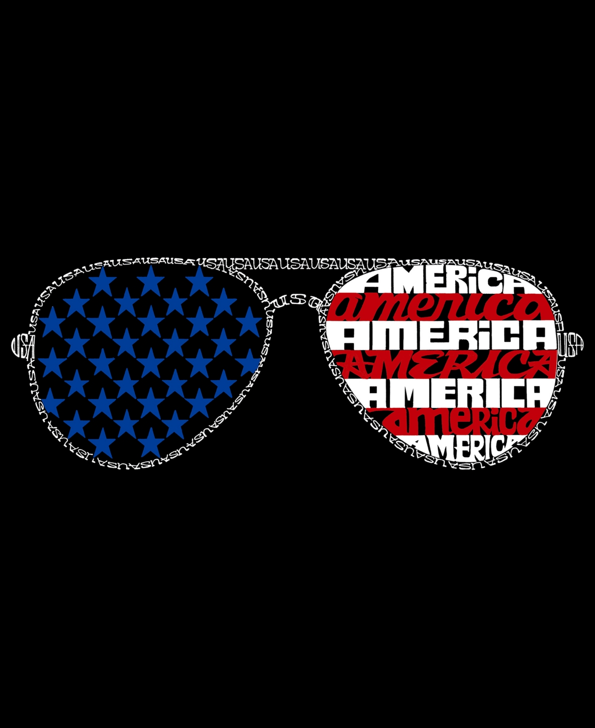 La Pop Art Plus Size Americana Sunglasses Word Art Tank Top In Black