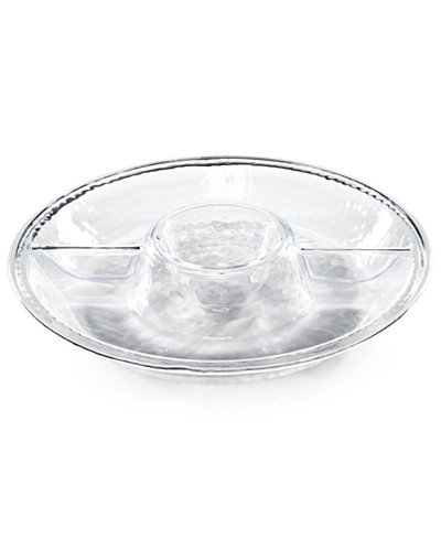 Home Design Studio Clear Acrylic Serveware Collection Chip & Dip Server, Only at Macy's