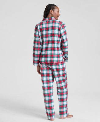 Women's Merry Plaid Cotton Pajama Set, Macy's Exclusive