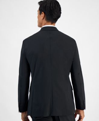 Men's Modern-Fit Modern-Fit Solid Wool-Blend Suit Separate Jacket