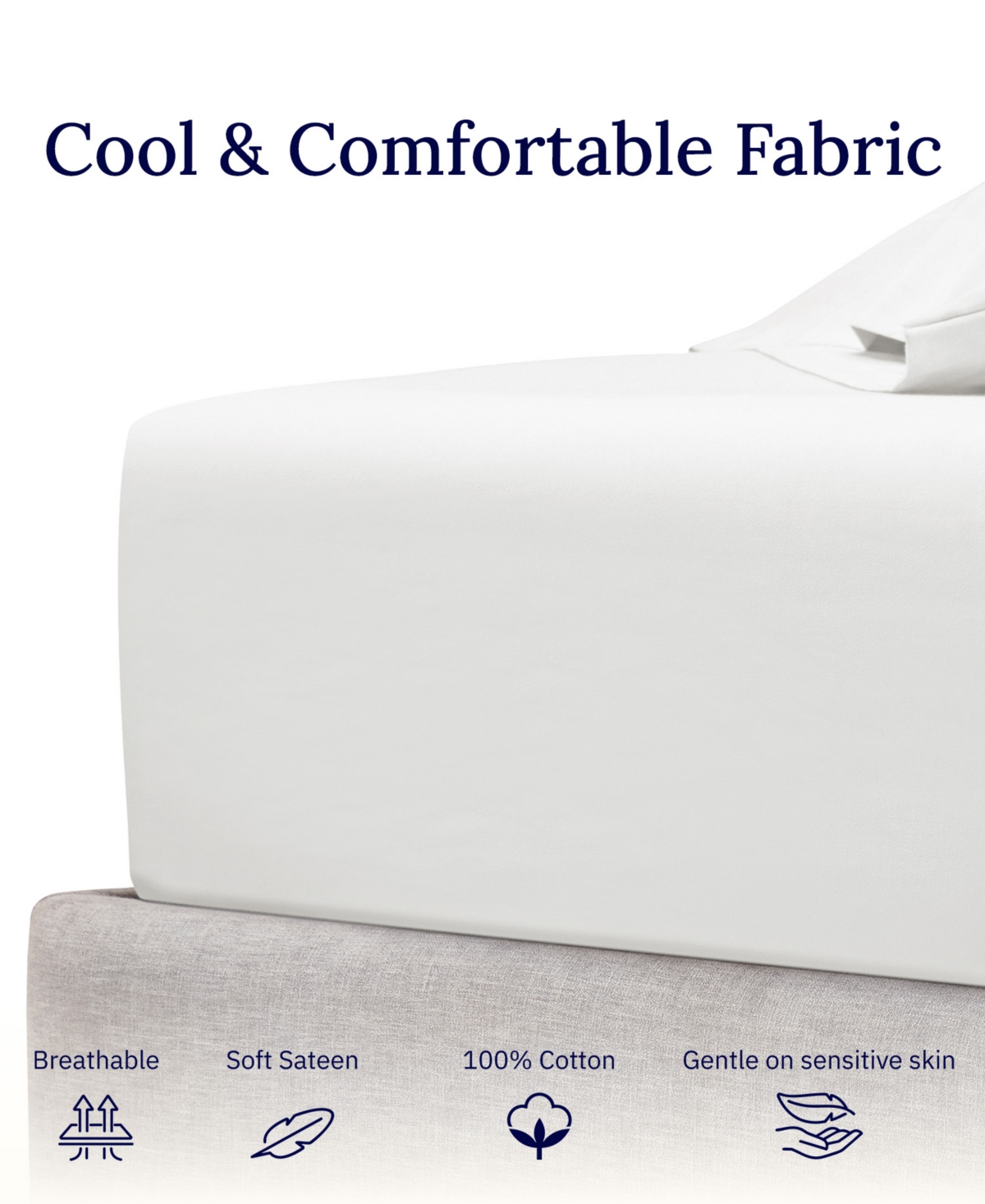 Soft 400 Thread Count 100% Cotton Deep Pocket Full Fitted Sheet Only by California Design Den