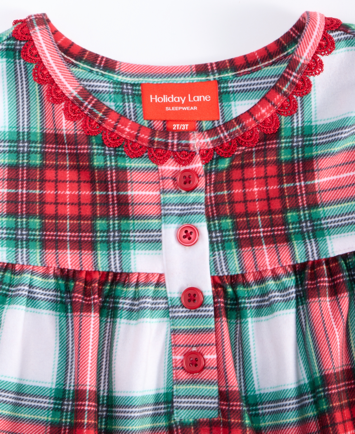 Holiday Lane Girls 2T-16 Merry Plaid Nightgown, Macy's Exclusive