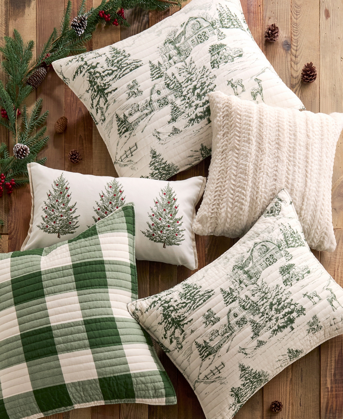 Levtex Winter Sleigh Ride Reversible 3-pc. Quilt Set, Full/queen In Green