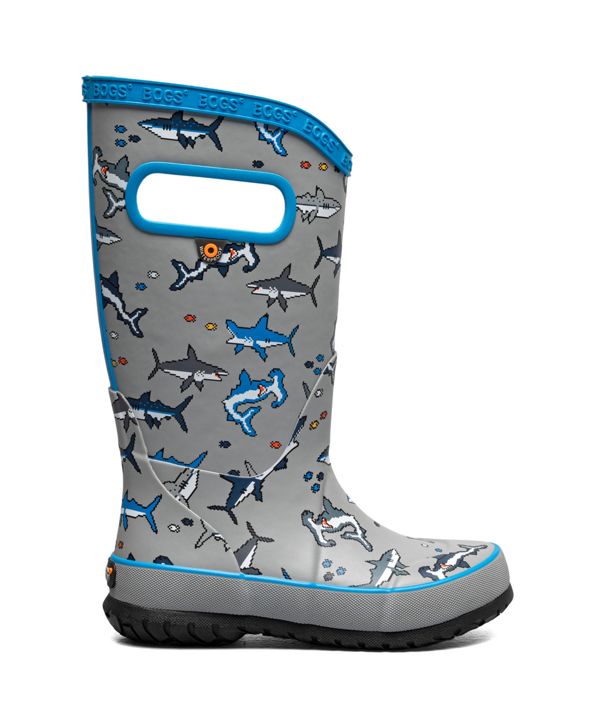 Bogs Little And Big Kids Rainboot Tractor Boots In Gray