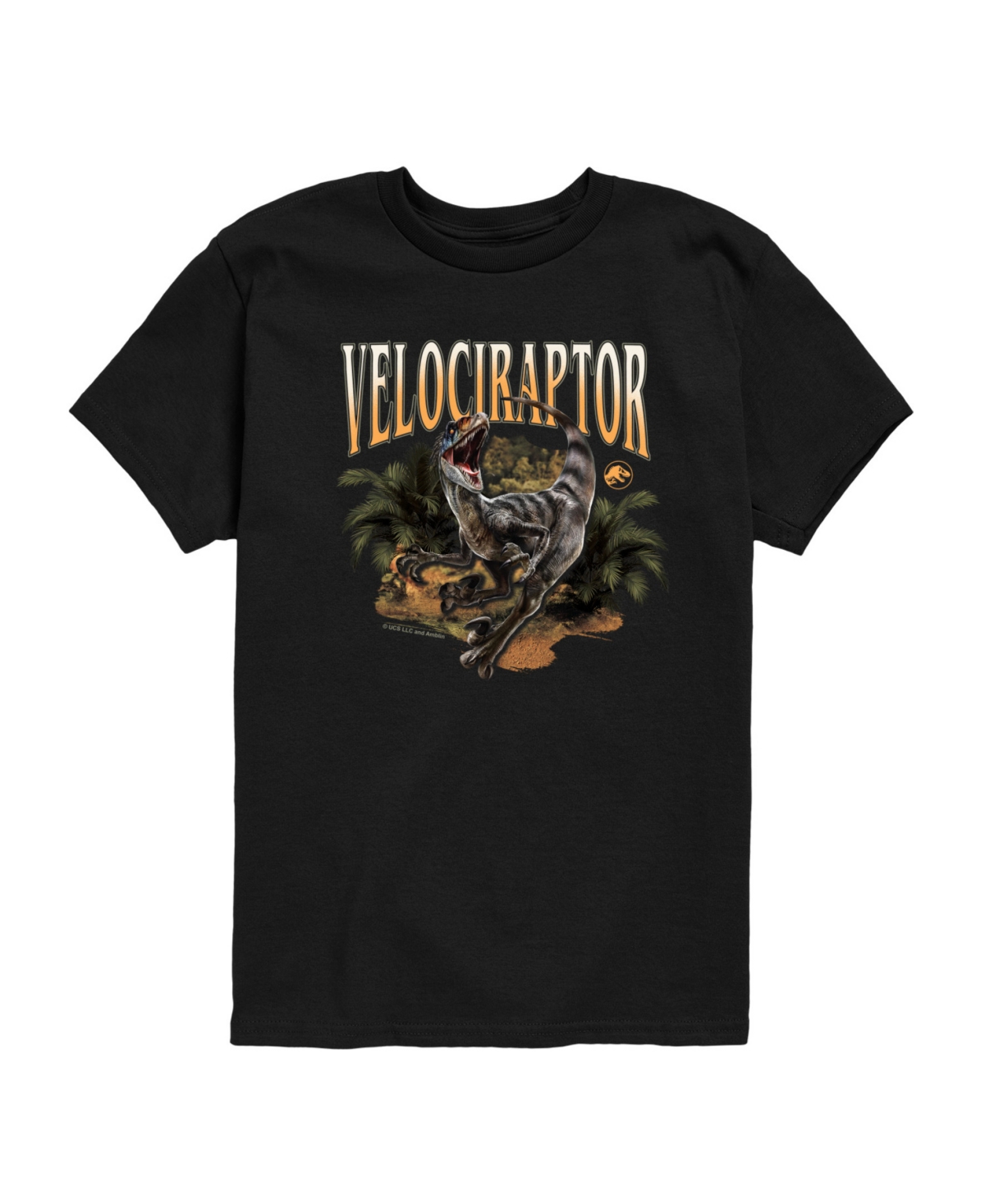 Jurassic Park Big Boys Live Action Velociraptor T-shirt In Black