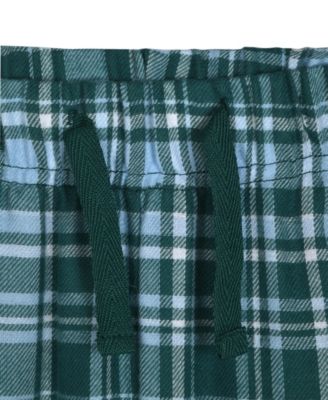 Boys' 6-18 Sports Top and Plaid Jogger Pants, 2-Piece Set