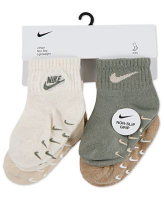 Baby and Toddler Kids 4-Pack Logo Gripper Socks