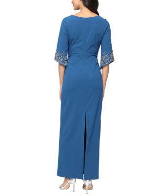 Petite Long Stretch Crepe Column Dress