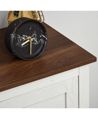 Farmhouse Storage Cabinet with Drawer and Doors,