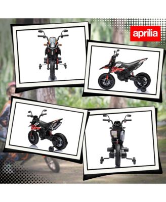 12V Aprilia Licenced Kids Motorcycle with Training Wheels,