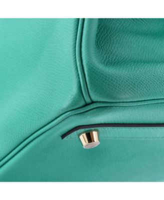 Pre-Owned Hermes Birkin 30 Handbag Green Epsom with Gold Hardware