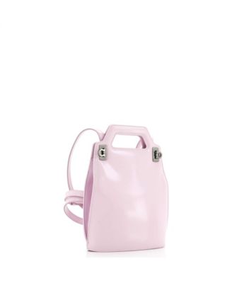 North South Wanda Top Handle Shoulder Bag Leather