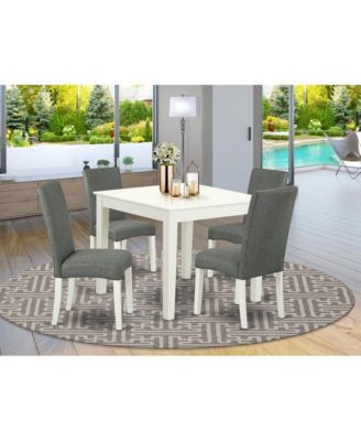 Square Dining Table and 4 Dining Chairs Dining Room Set