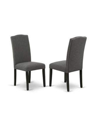 5 Pc. Cement Wood and Fabric Stylish High-Back Rectangular Dinette Room Set