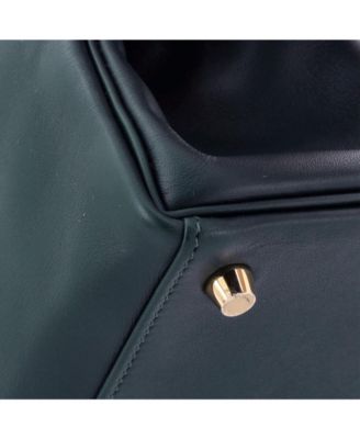 Pre-Owned Hermes Kelly 25 Handbag Green Swift with Gold Hardware