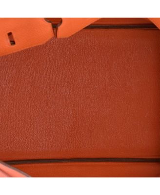 Pre-Owned Hermes Birkin 35 Handbag Orange Togo with Gold Hardware