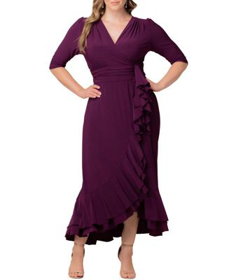 Plus Size Veronica Ruffled Evening Gown