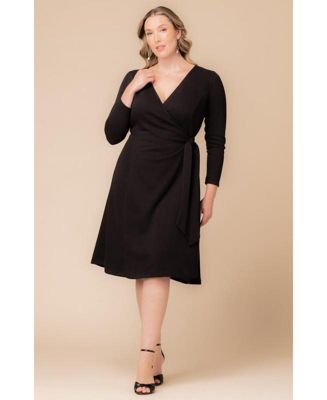 Women's Plus Size London Sweater Knit Wrap Dress