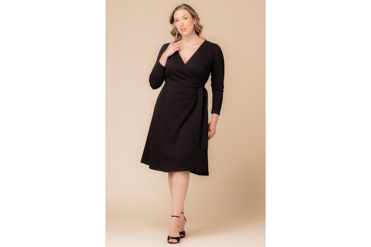 Women's Plus London Sweater Knit Wrap Dress