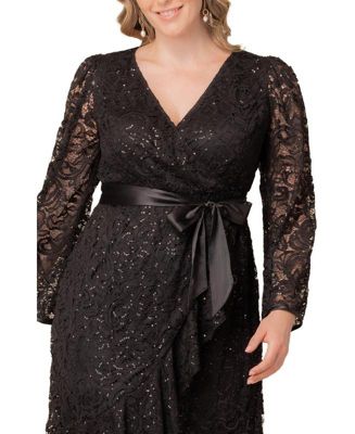 Women's Plus Size Cosmopolitan Sequin Lace Cocktail Dress